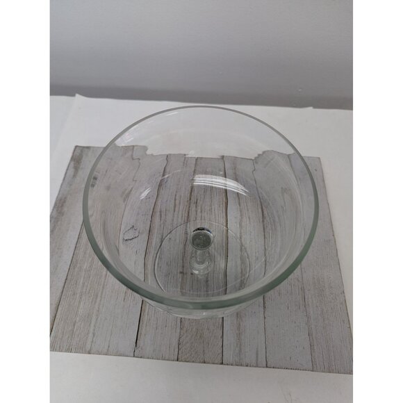 Crystal Romania Clear Glass Pedestal Dish Bowl 7 3/8" Tall Tulip Embossed - Picture 6 of 8